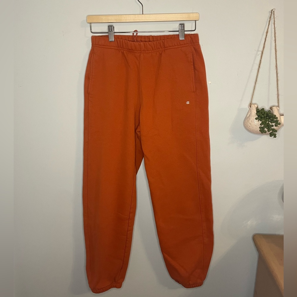 Champion sweatpants reverse weave orange